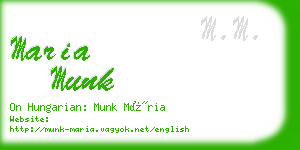 maria munk business card